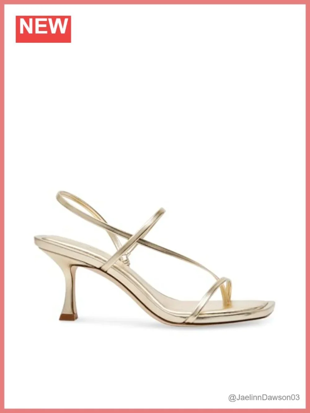 Steve Madden Heeled Sandals Square Toe Slingback Glitter Kitten Heel Women's